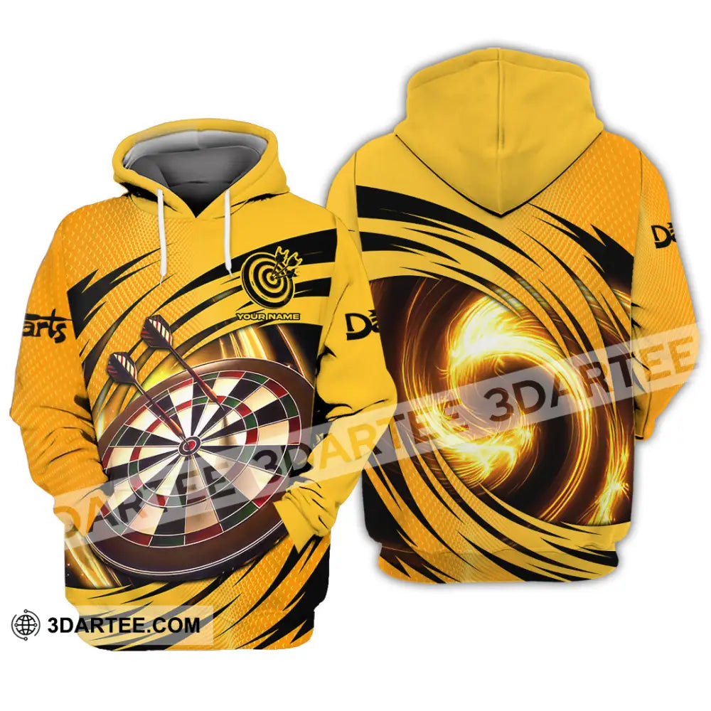 Unisex Shirt - Custom Text Golden Darts Sport Hoodie / S T-Shirt