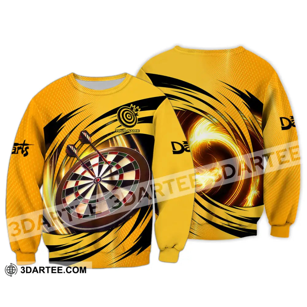 Unisex Shirt - Custom Text Golden Darts Sport Long Sleeve / S T-Shirt