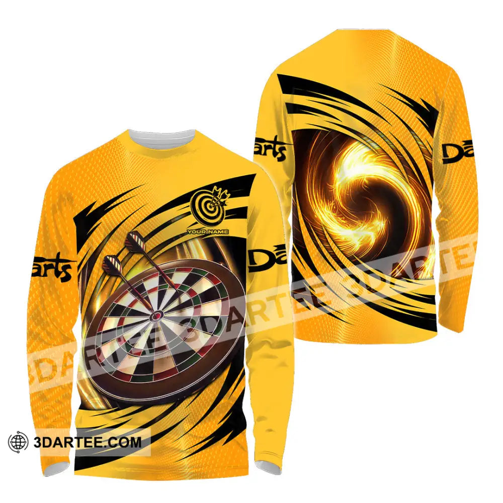 Unisex Shirt - Custom Text Golden Darts Sport Long Sleeve / S T-Shirt