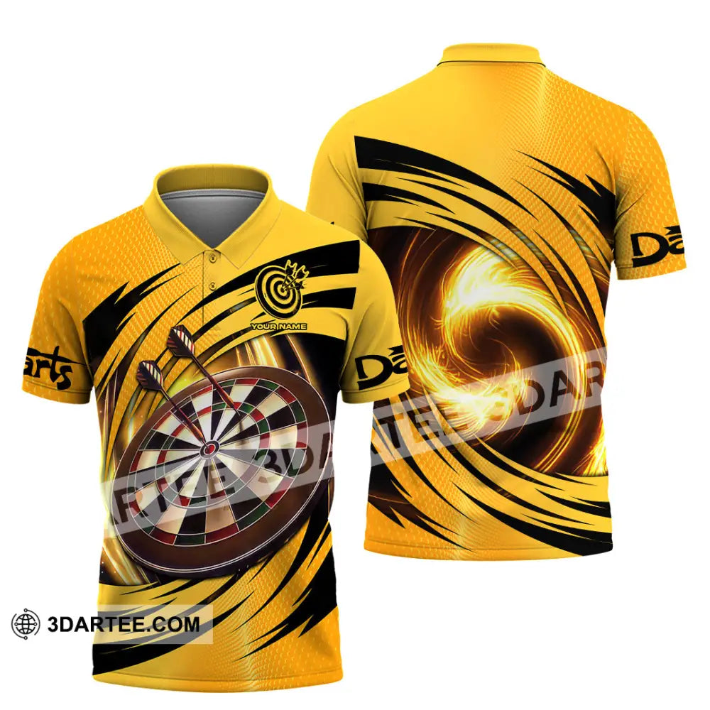 Unisex Shirt - Custom Text Golden Darts Sport Polo / S T-Shirt