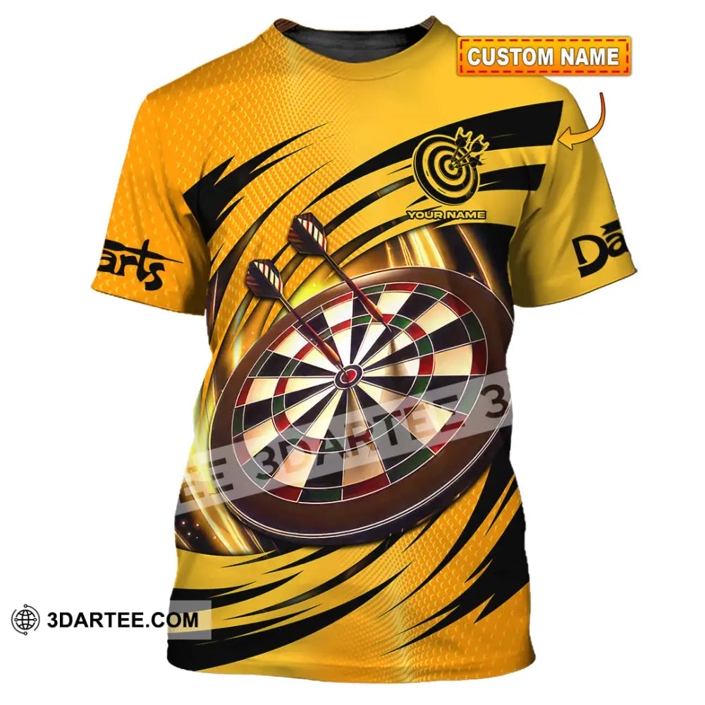 Unisex Shirt - Custom Text Golden Darts Sport T-Shirt