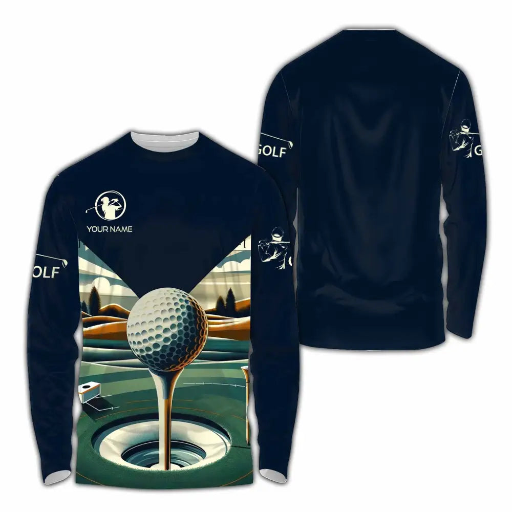Unisex Shirt - Custom Text Shirt Golf Shirt Long Sleeve Shirt / S T-shirt