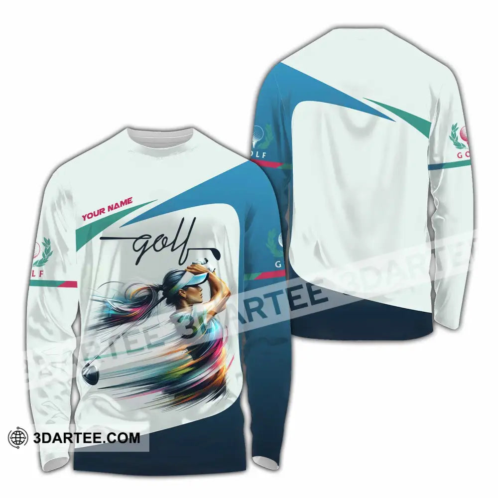 Unisex Shirt - Custom Text Shirt Golf Shirt Long Sleeve Shirt / S T-shirt