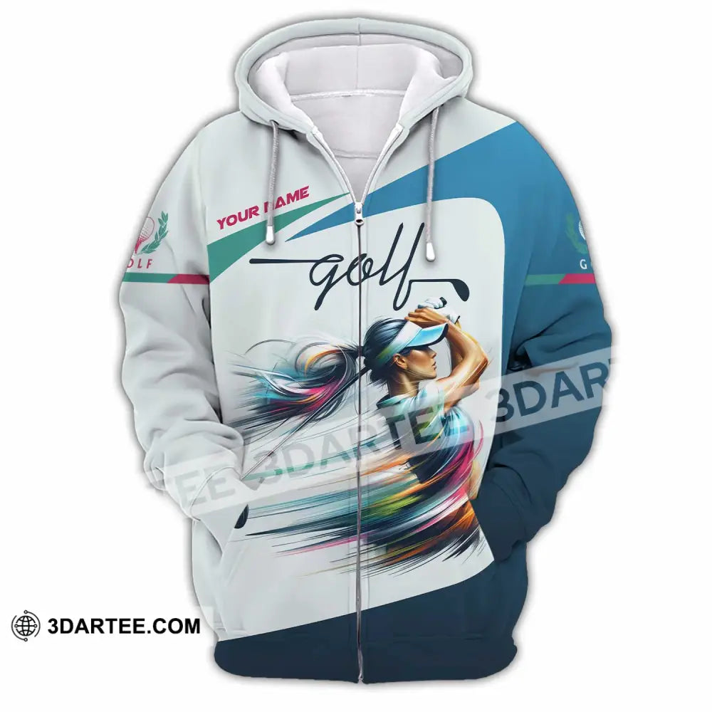 Unisex Shirt - Custom Text Shirt Golf Shirt Zipper Hoodie / S T-shirt