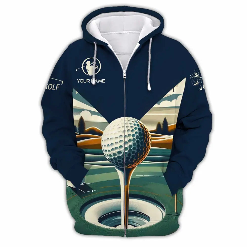 Unisex Shirt - Custom Text Shirt Golf Shirt Zipper Hoodie / S T-shirt