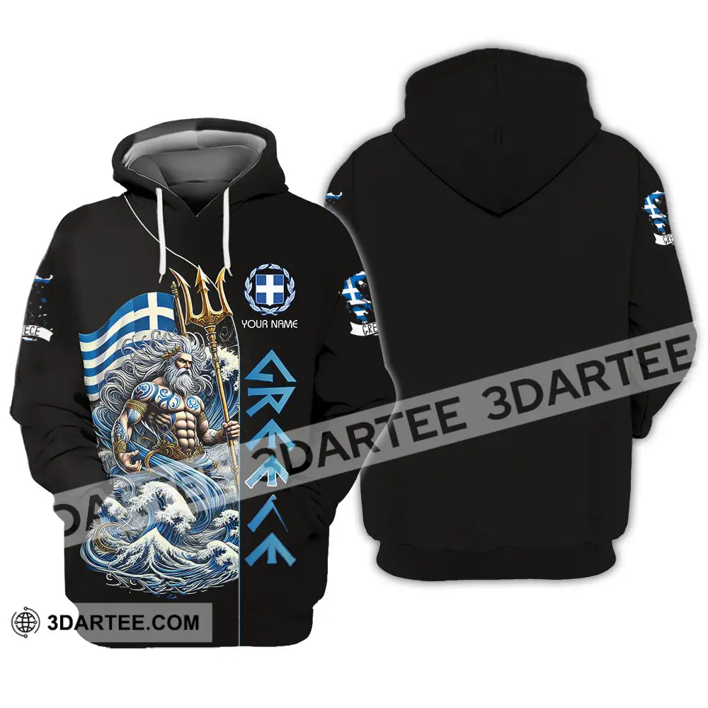 Unisex Shirt - Custom Text Greece Hoodie / S T-Shirt
