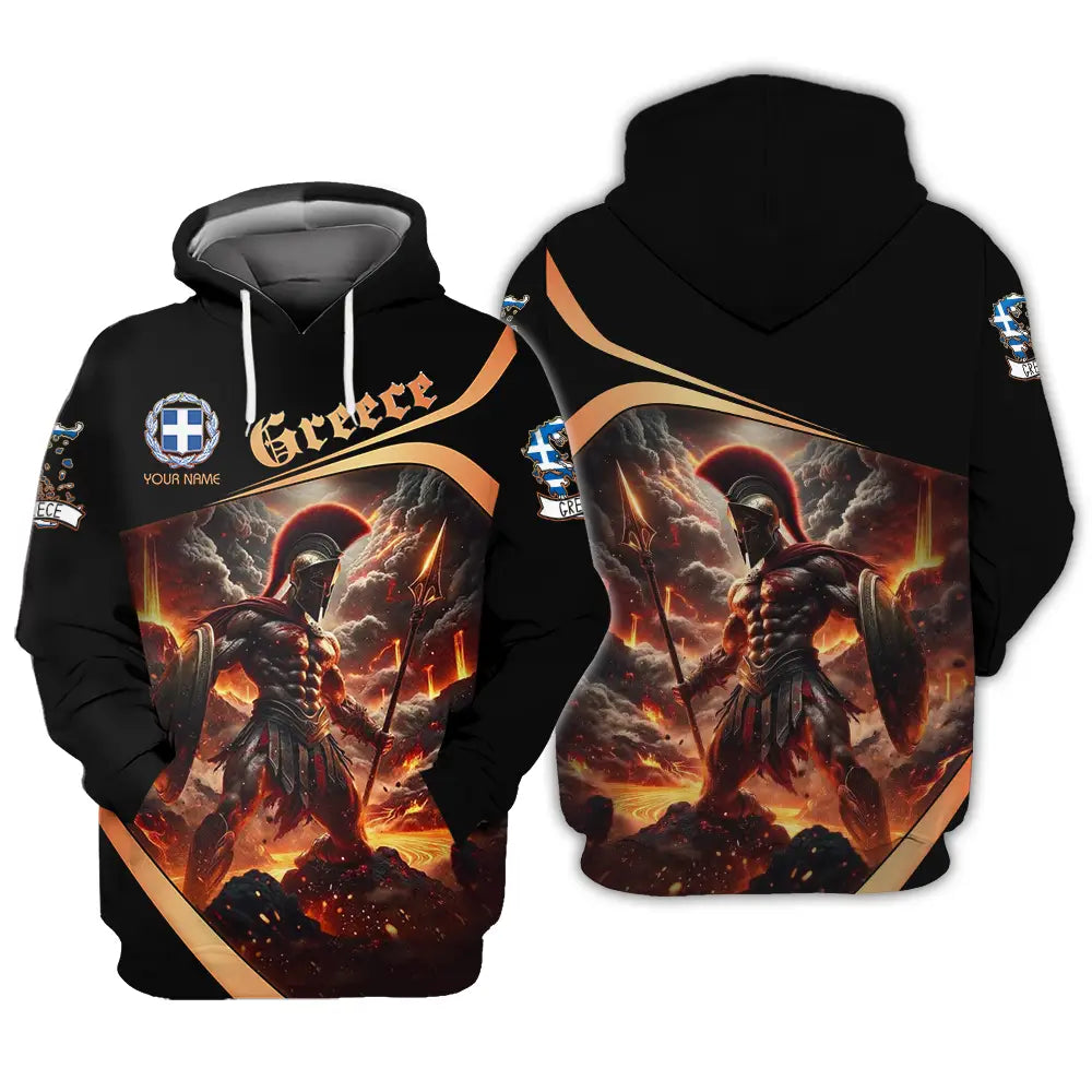 Unisex Shirt - Custom Text Greece Hoodie / S T-Shirt