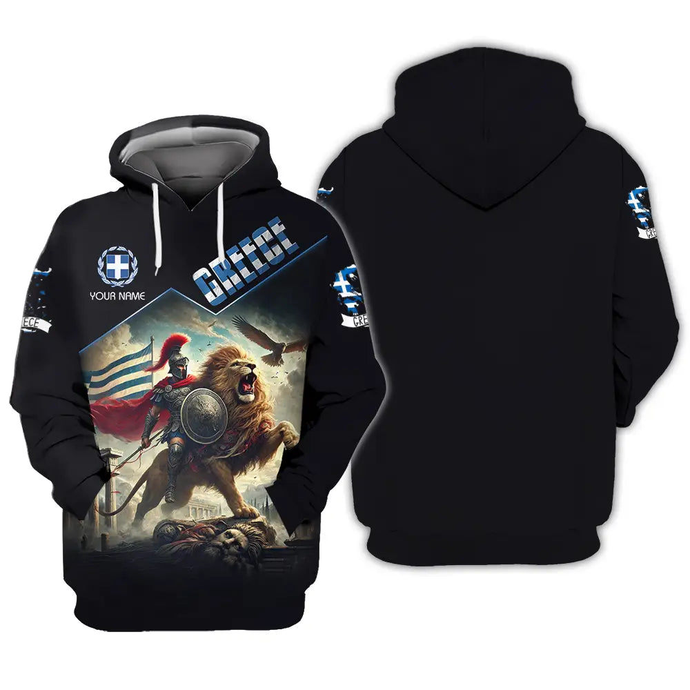 Unisex Shirt - Custom Text Greece Hoodie / S T-Shirt