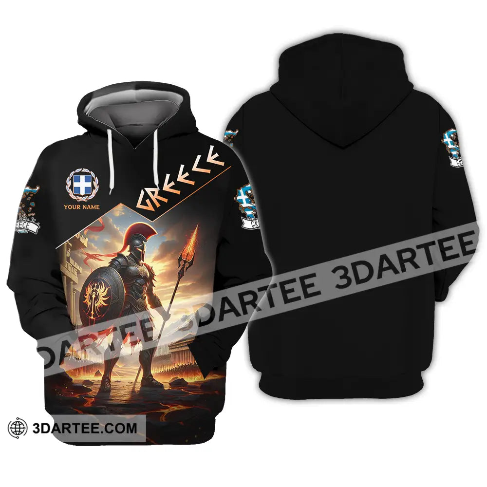 Unisex Shirt - Custom Text Greece Hoodie / S T-Shirt