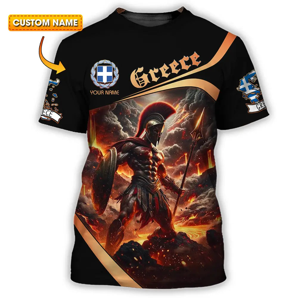 Unisex Shirt - Custom Text Greece T-Shirt
