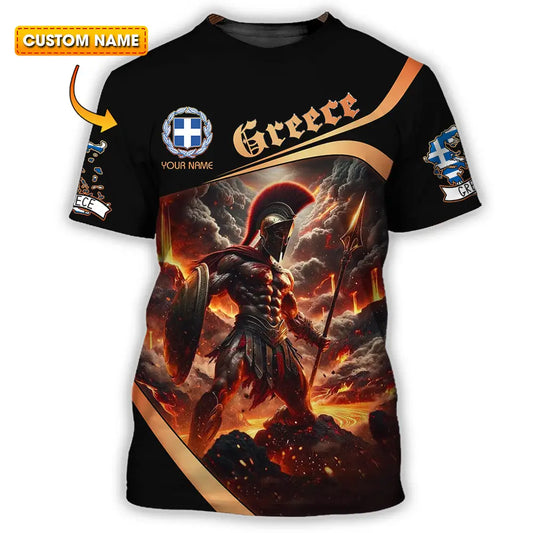 Unisex Shirt - Custom Text Greece T-Shirt