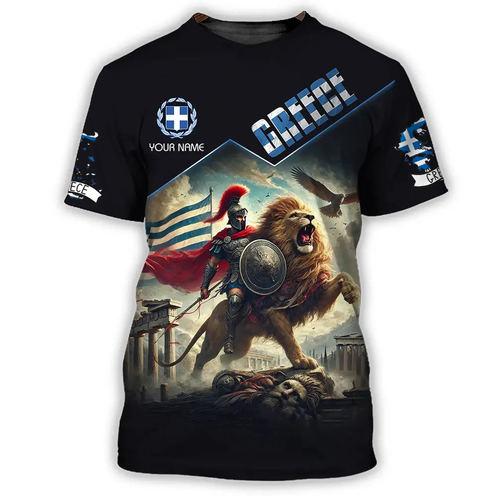 Unisex Shirt - Custom Text Greece T-Shirt / S T-Shirt