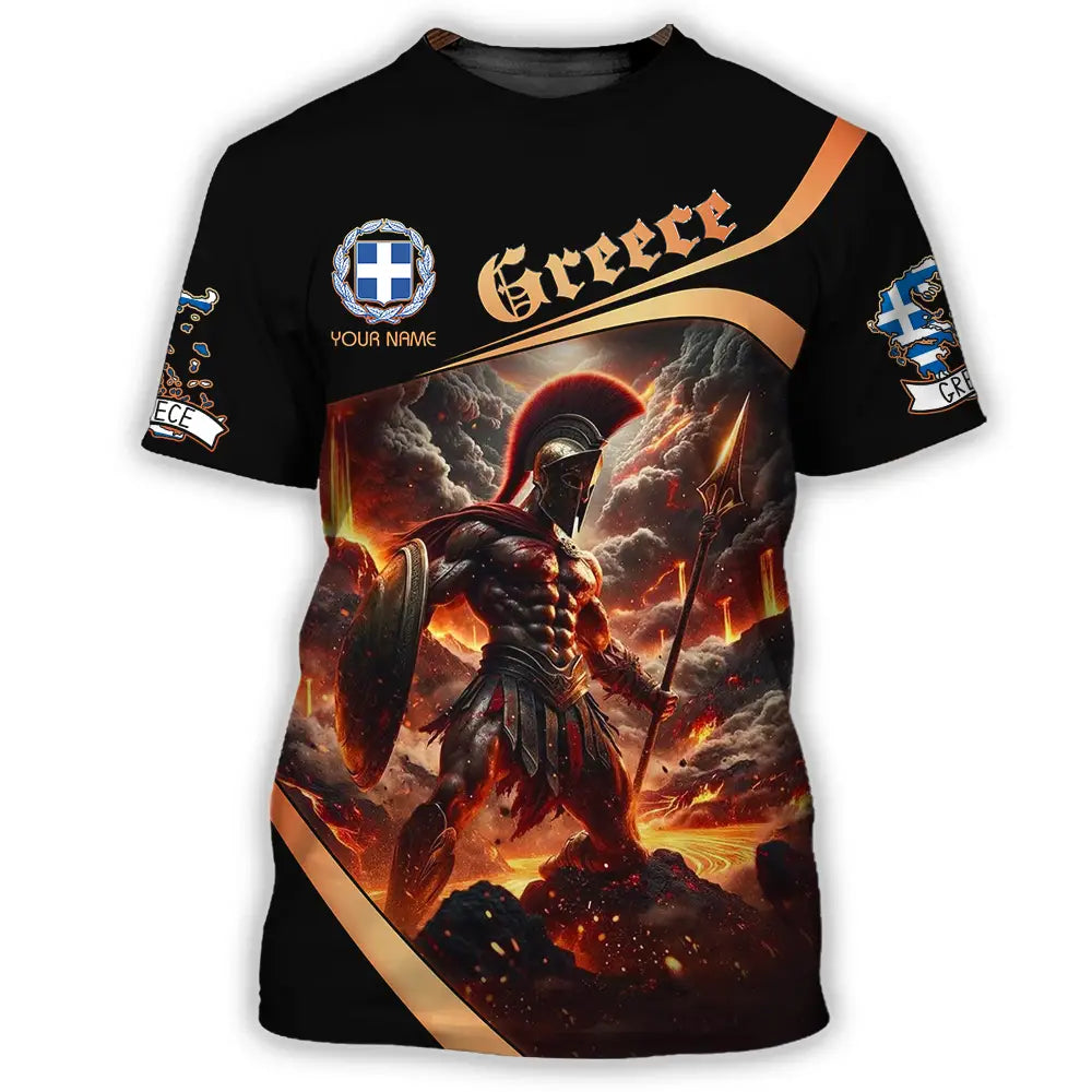 Unisex Shirt - Custom Text Greece T-Shirt / S T-Shirt