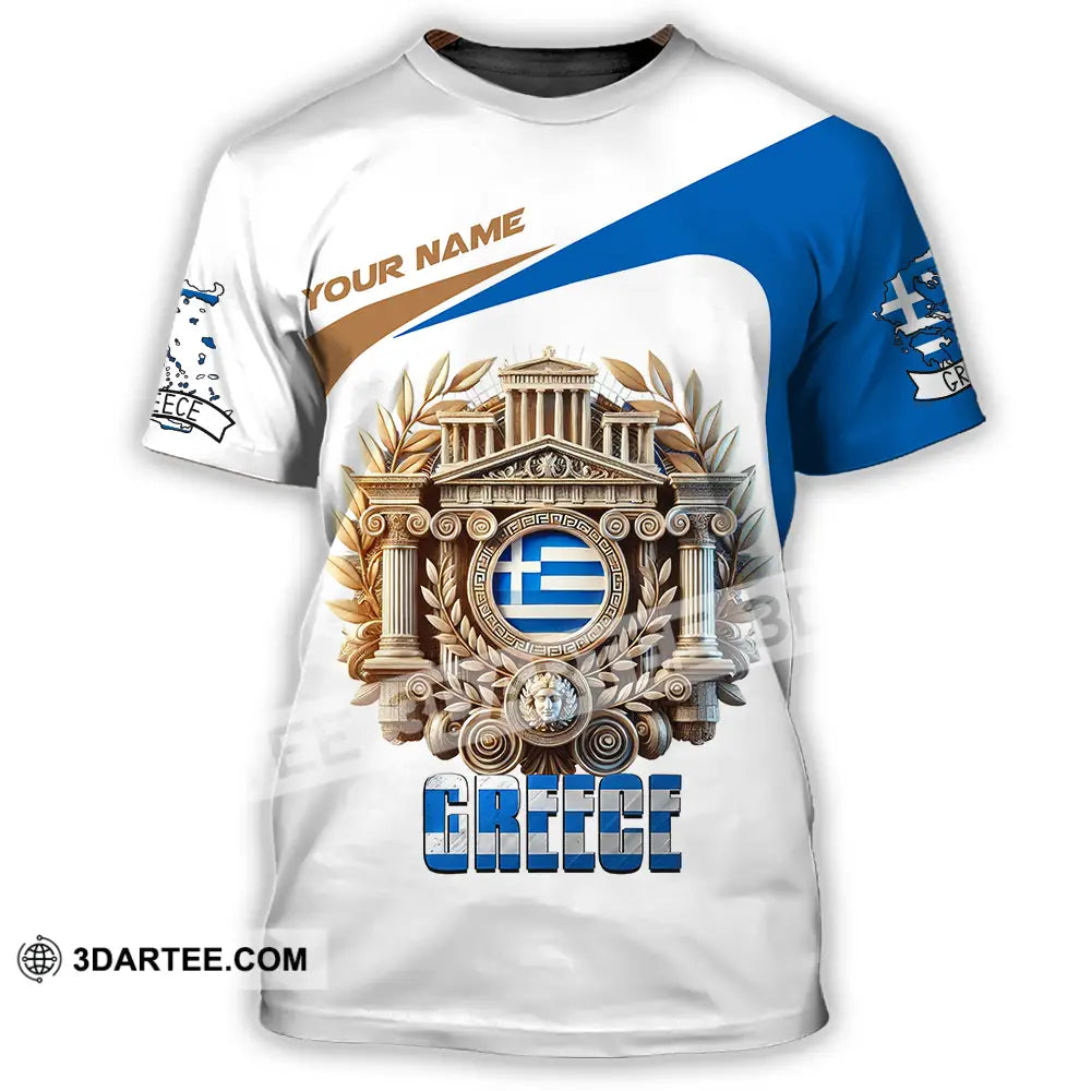 Unisex Shirt - Custom Text Greece T-Shirt / S T-Shirt