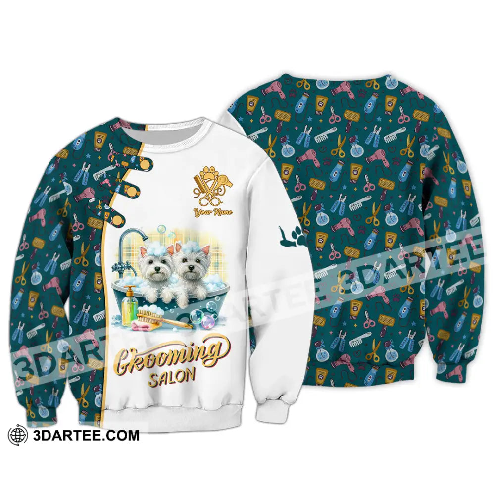 Unisex Shirt - Custom Text Shirt Groom Salon Shirt Long Sleeve / S T-shirt