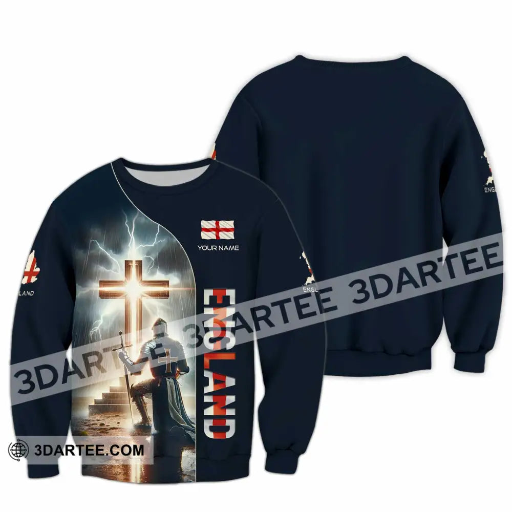 Unisex Shirt - Custom Text Shirt Guardian Of England Long Sleeve / S T-shirt