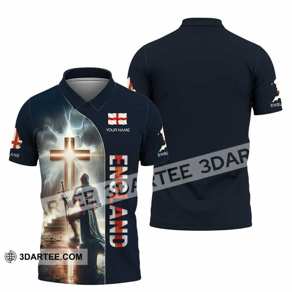 Unisex Shirt - Custom Text Shirt Guardian Of England Polo Shirt / S T-shirt