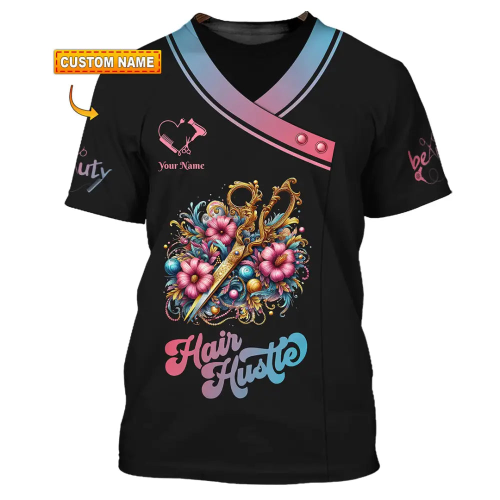 Unisex Shirt - Custom Text Hair Hustle Shirt T-shirt