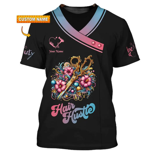 Unisex Shirt - Custom Text Hair Hustle Shirt T-shirt