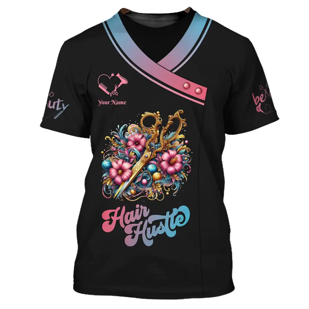 Unisex Shirt - Custom Text Hair Hustle Shirt T-Shirt / S T-shirt
