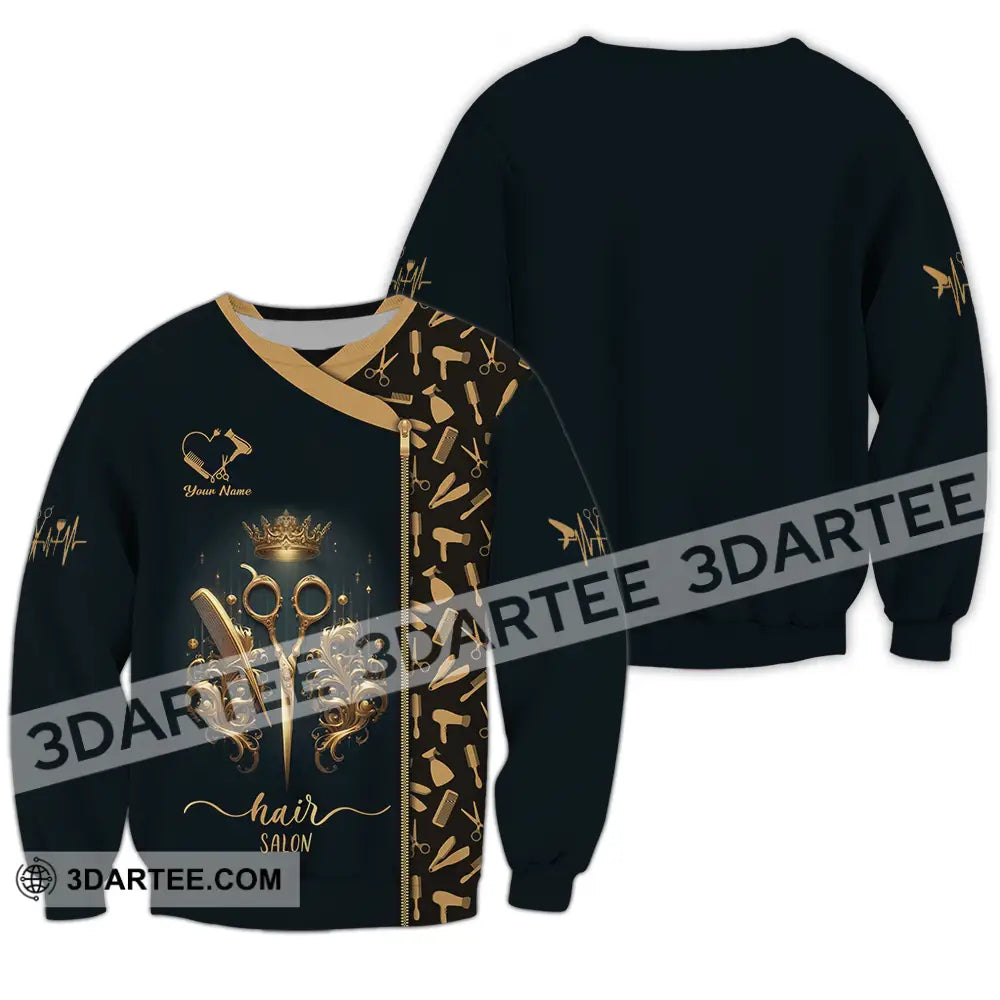 Unisex Shirt - Custom Text Hair Salon Long Sleeve / S T-Shirt