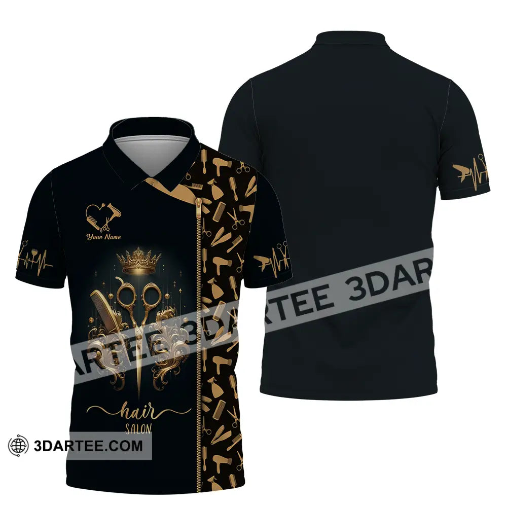 Unisex Shirt - Custom Text Hair Salon Polo / S T-Shirt