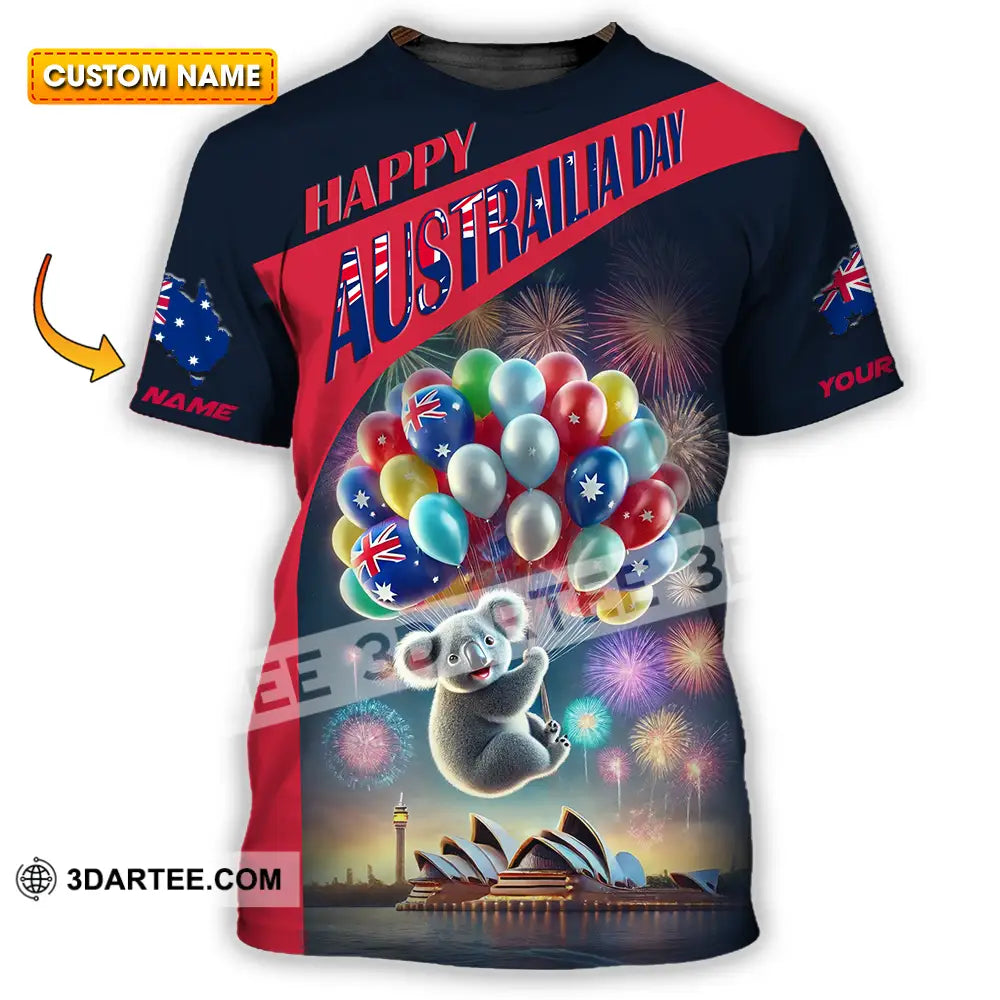 Unisex Shirt - Custom Text Happy Australia Day T-Shirt