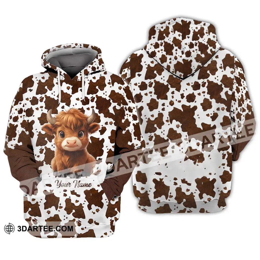 Unisex Shirt - Custom Text Shirt Highland Cow Shirt Hoodie / S T-shirt