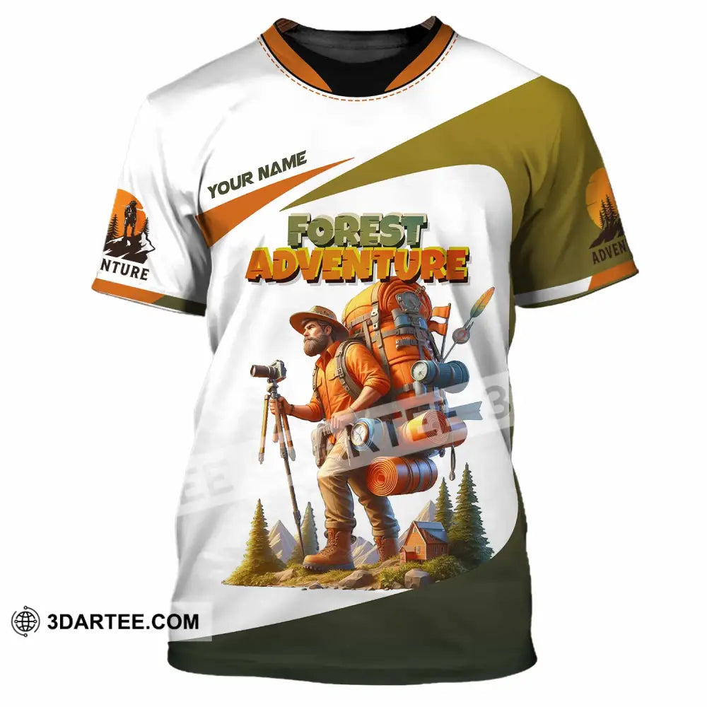 Unisex Shirt - Custom Text Shirt Hiking Forest Adventure T-Shirt / S T-shirt