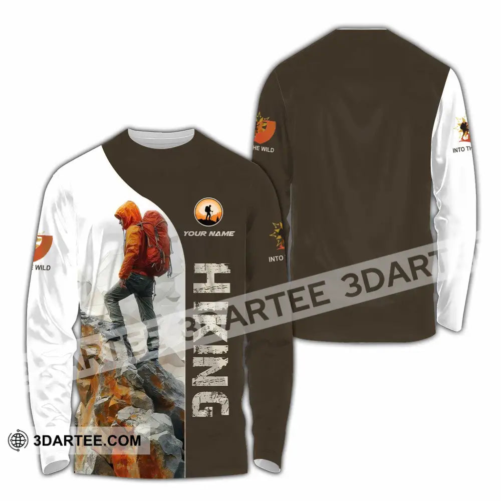 Unisex Shirt - Custom Text Shirt Hiking Shirt Long Sleeve Shirt / S T-shirt