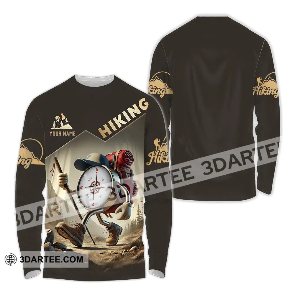 Unisex Shirt - Custom Text Shirt Hiking Shirt Long Sleeve Shirt / S T-shirt
