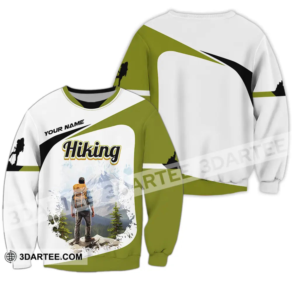 Unisex Shirt - Custom Text Hiking Long Sleeve / S T-Shirt