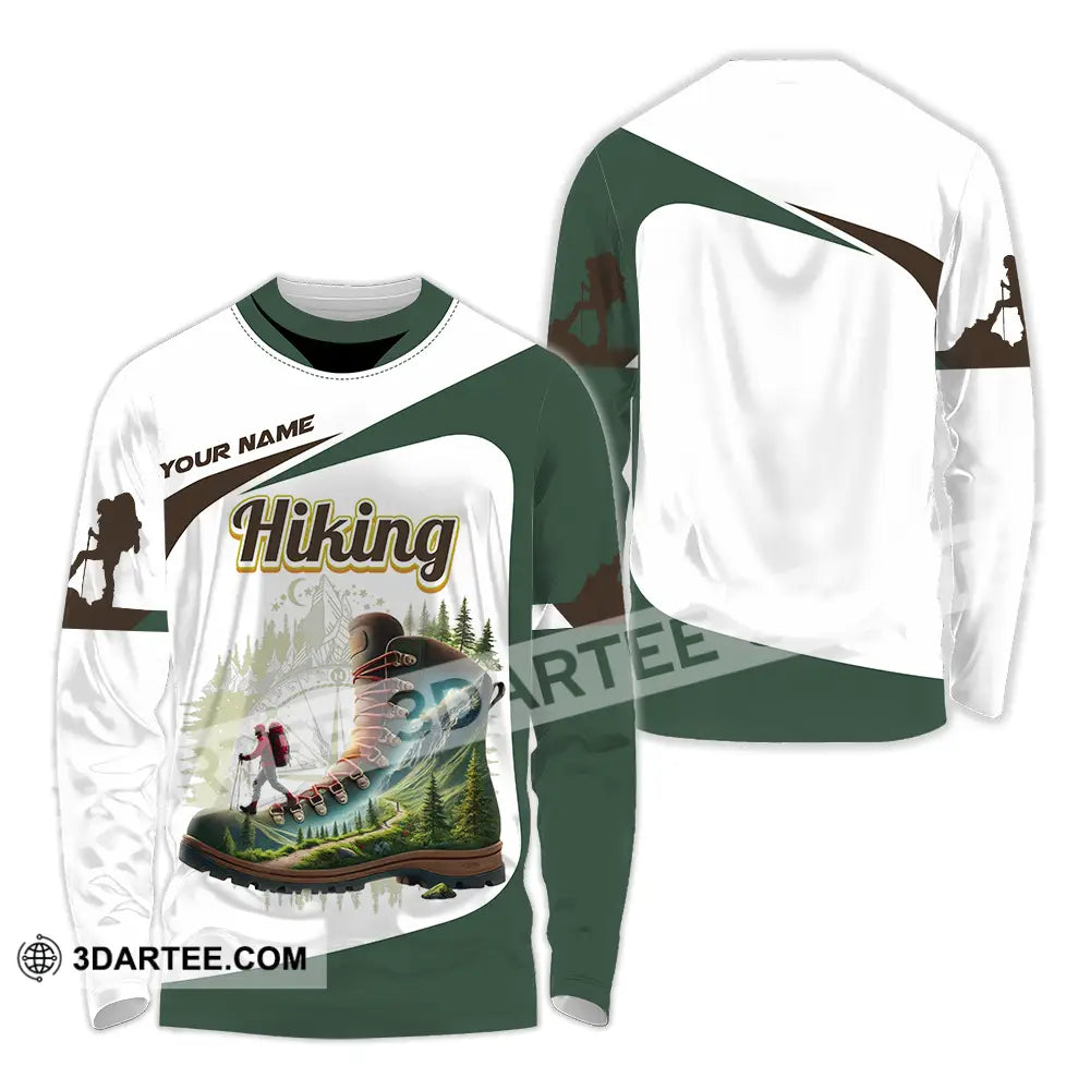 Unisex Shirt - Custom Text Hiking Lover Long Sleeve / S T-Shirt