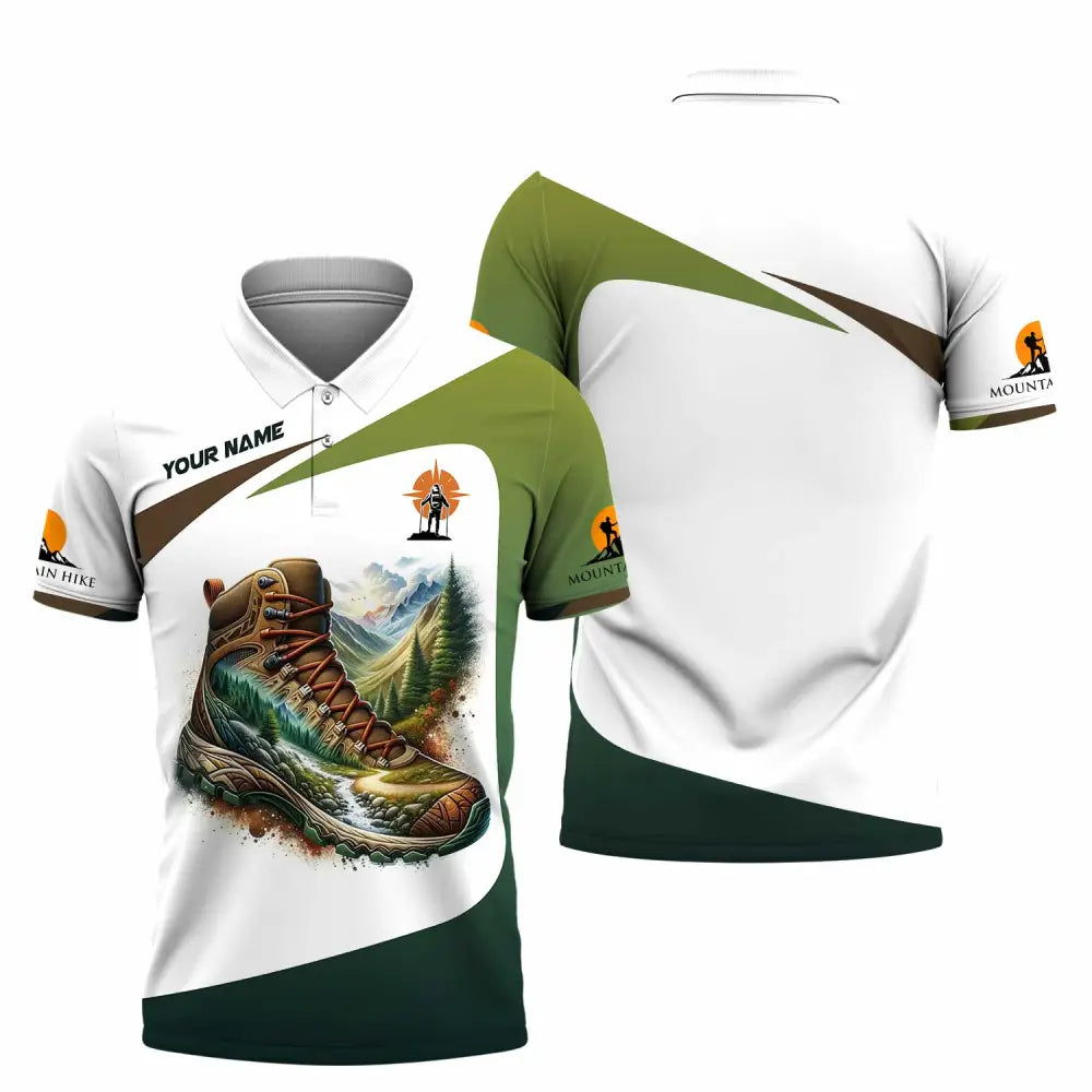 Unisex Shirt - Custom Text Shirt Hiking Polo Shirt / S T-shirt