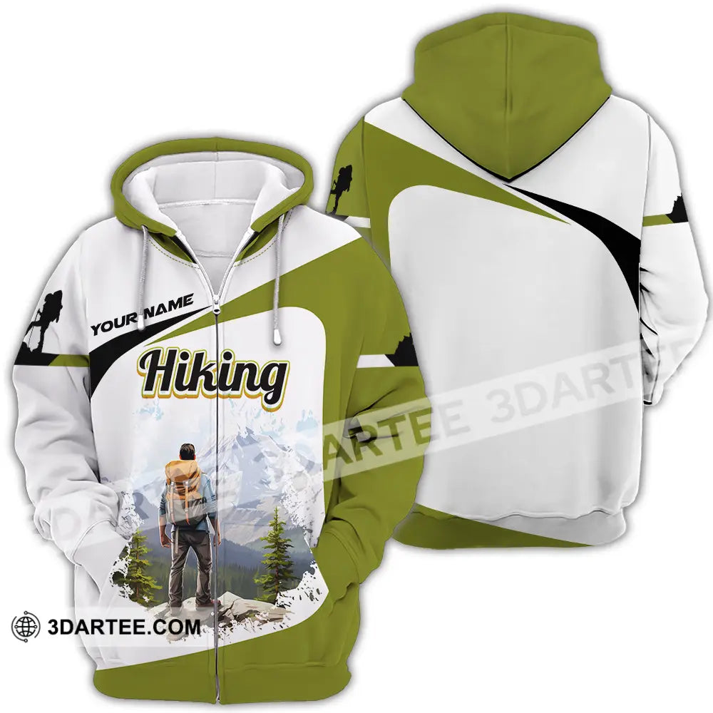 Unisex Shirt - Custom Text Hiking Zipper Hoodie / S T-Shirt