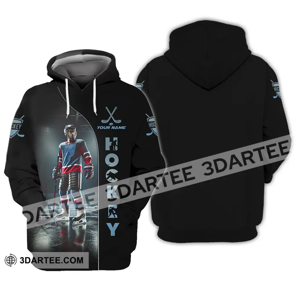 Unisex Shirt - Custom Text Hockey Hoodie / S T-Shirt