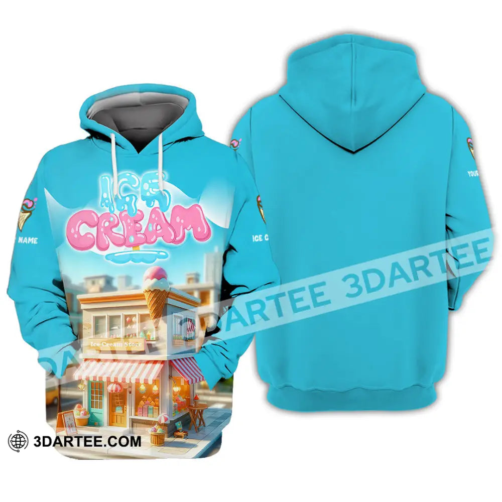 Unisex Shirt - Custom Text Ice Cream Hoodie / S T-Shirt
