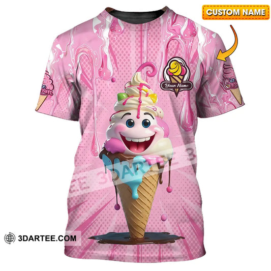 Unisex Shirt - Custom Text Shirt Ice Cream T-shirt