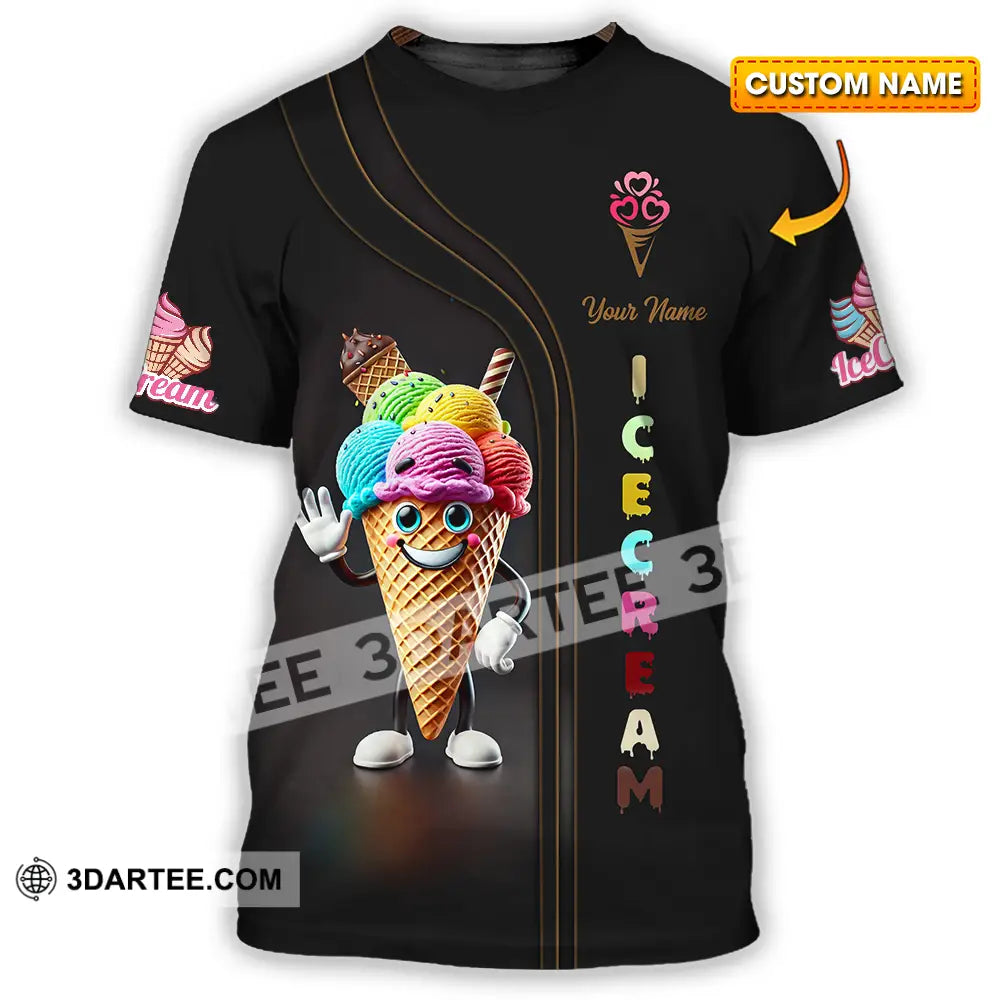 Unisex Shirt - Custom Text Ice Cream T-Shirt