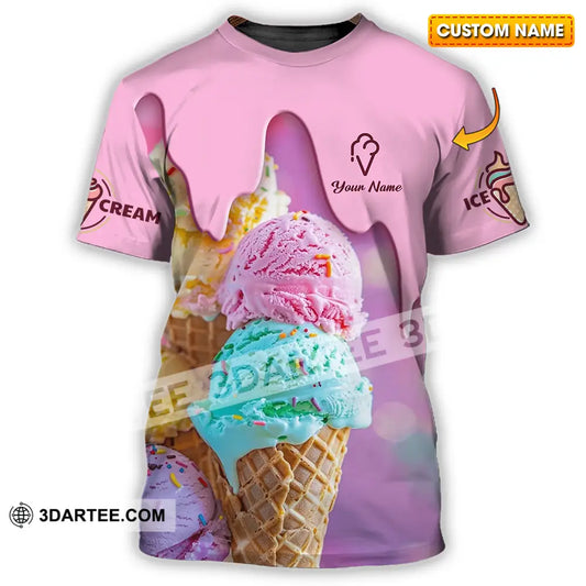 Unisex Shirt - Custom Text Shirt Ice Cream Shirt T-shirt