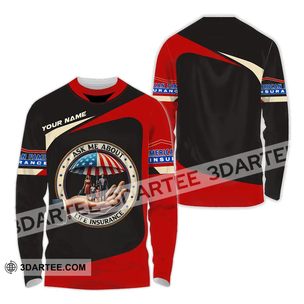 Unisex Shirt - Custom Text Insurance America Long Sleeve / S T-Shirt