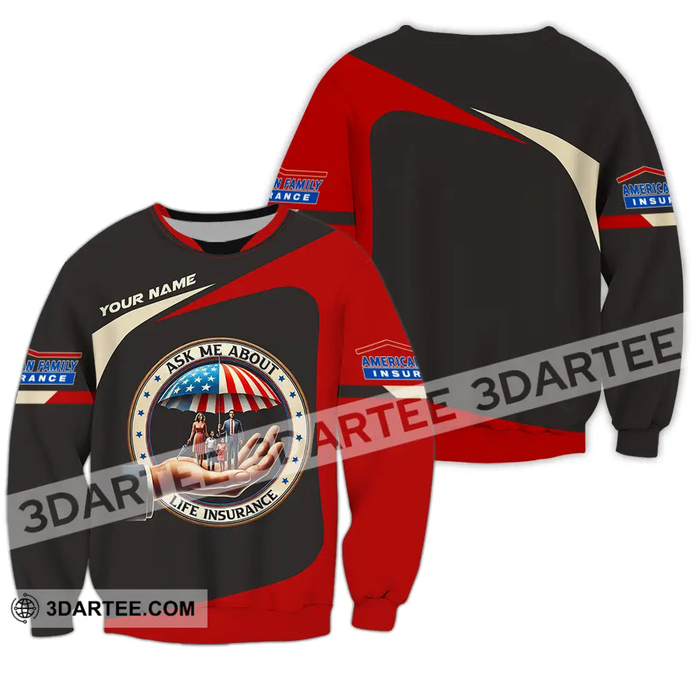 Unisex Shirt - Custom Text Insurance America Long Sleeve / S T-Shirt