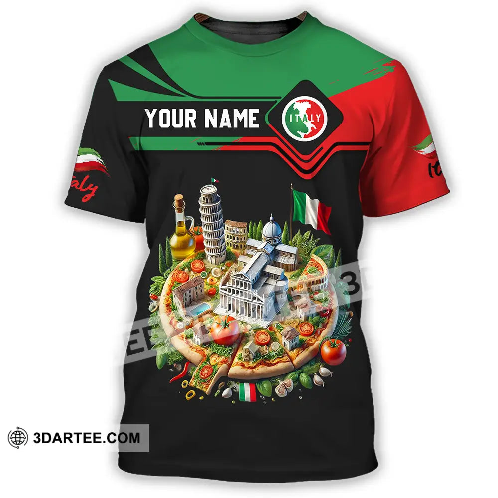 Unisex Shirt - Custom Text Shirt Italy Shirt T-Shirt / S T-shirt