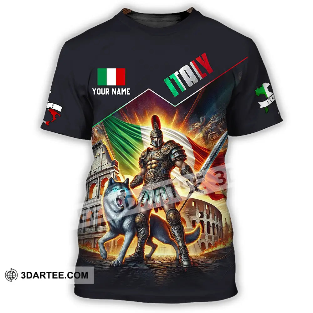 Unisex Shirt - Custom Text Shirt Italy Shirt T-Shirt / S T-shirt