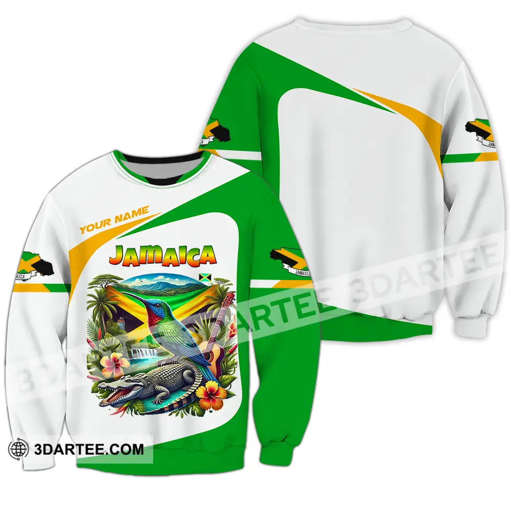 Unisex Shirt - Custom Text Shirt Jamaica Long Sleeve / S T-shirt