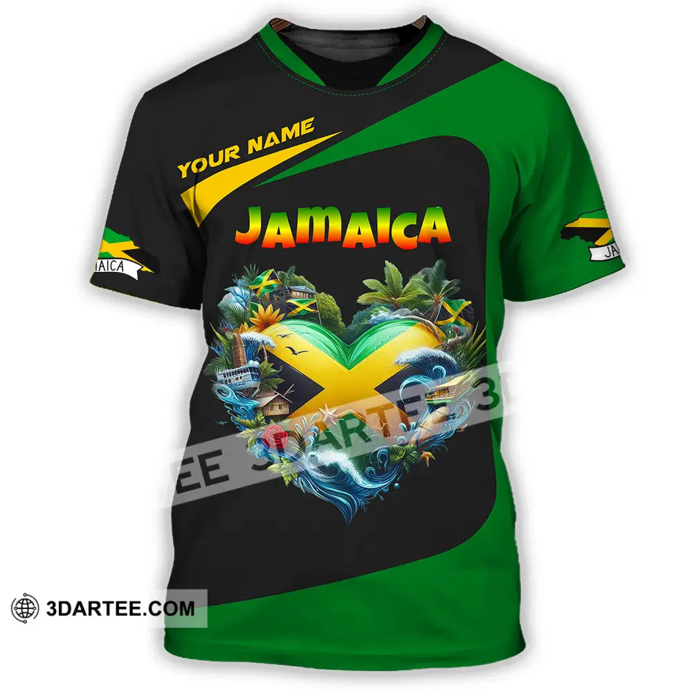 Unisex Shirt - Custom Text Jamaica T-Shirt / S T-Shirt
