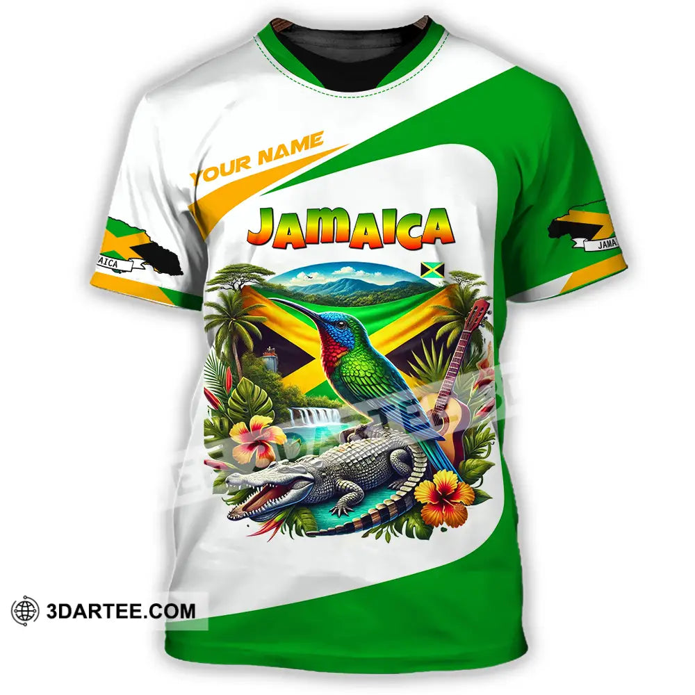 Unisex Shirt - Custom Text Shirt Jamaica T-Shirt / S T-shirt