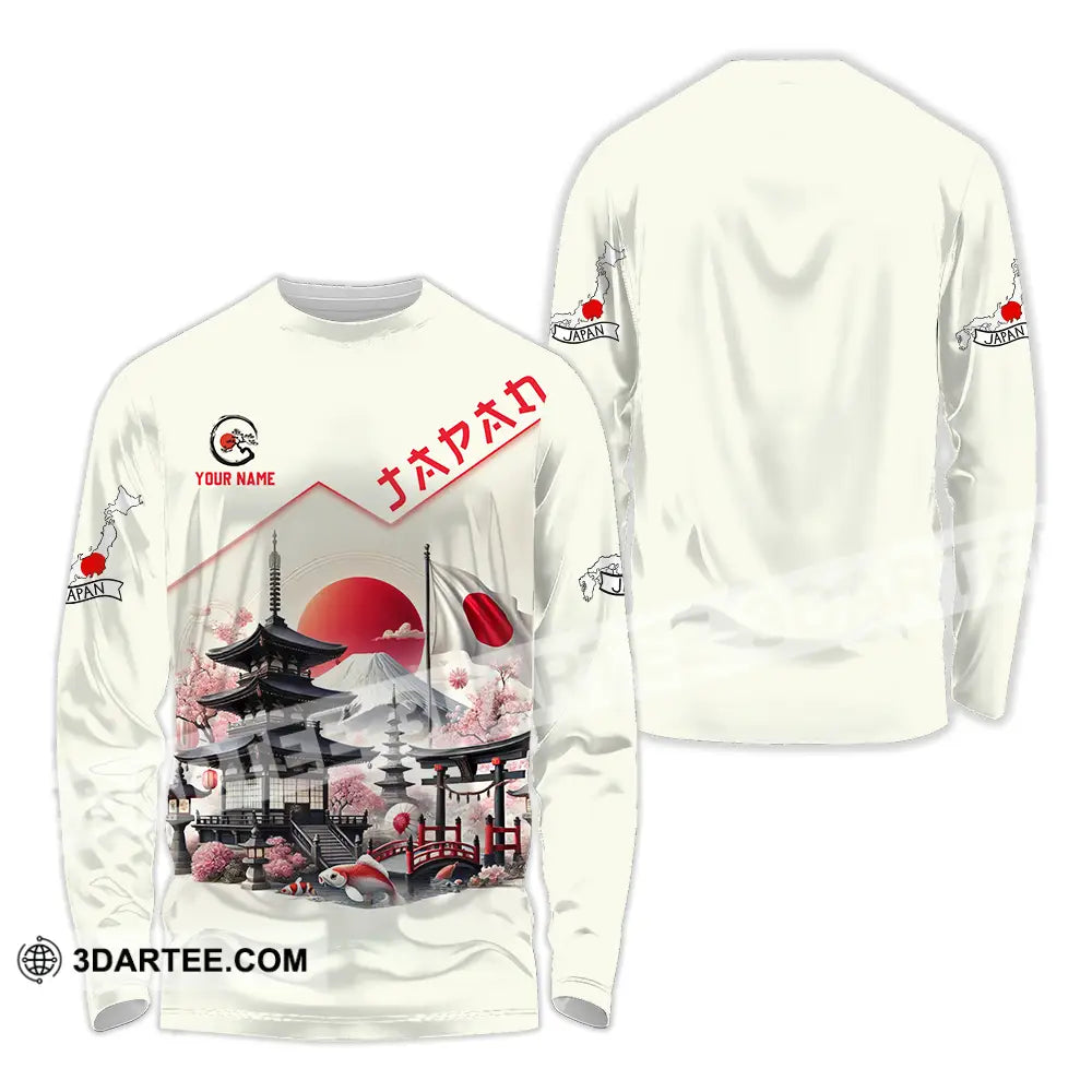 Unisex Shirt - Custom Text Japan Long Sleeve / S T-Shirt