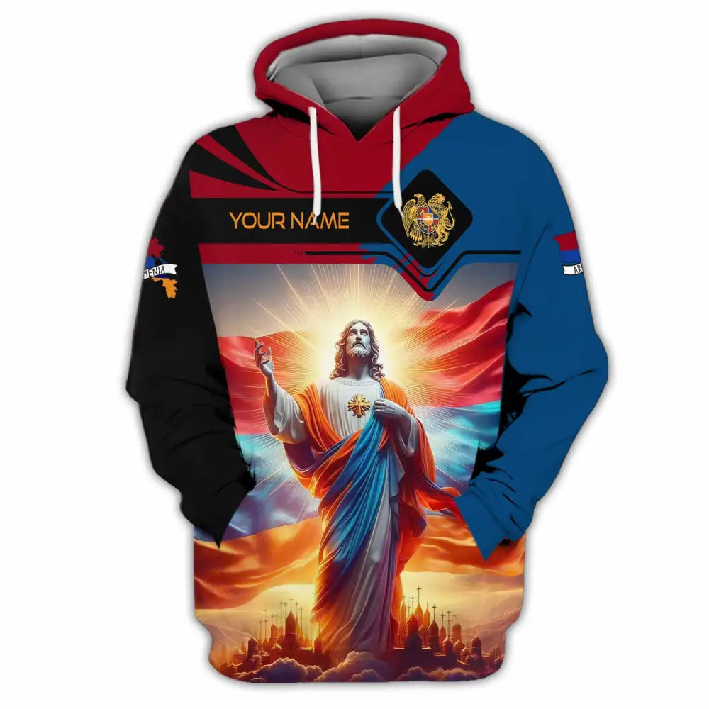Unisex Shirt - Custom Text Shirt Jesus Armenia Hoodie / S T-shirt