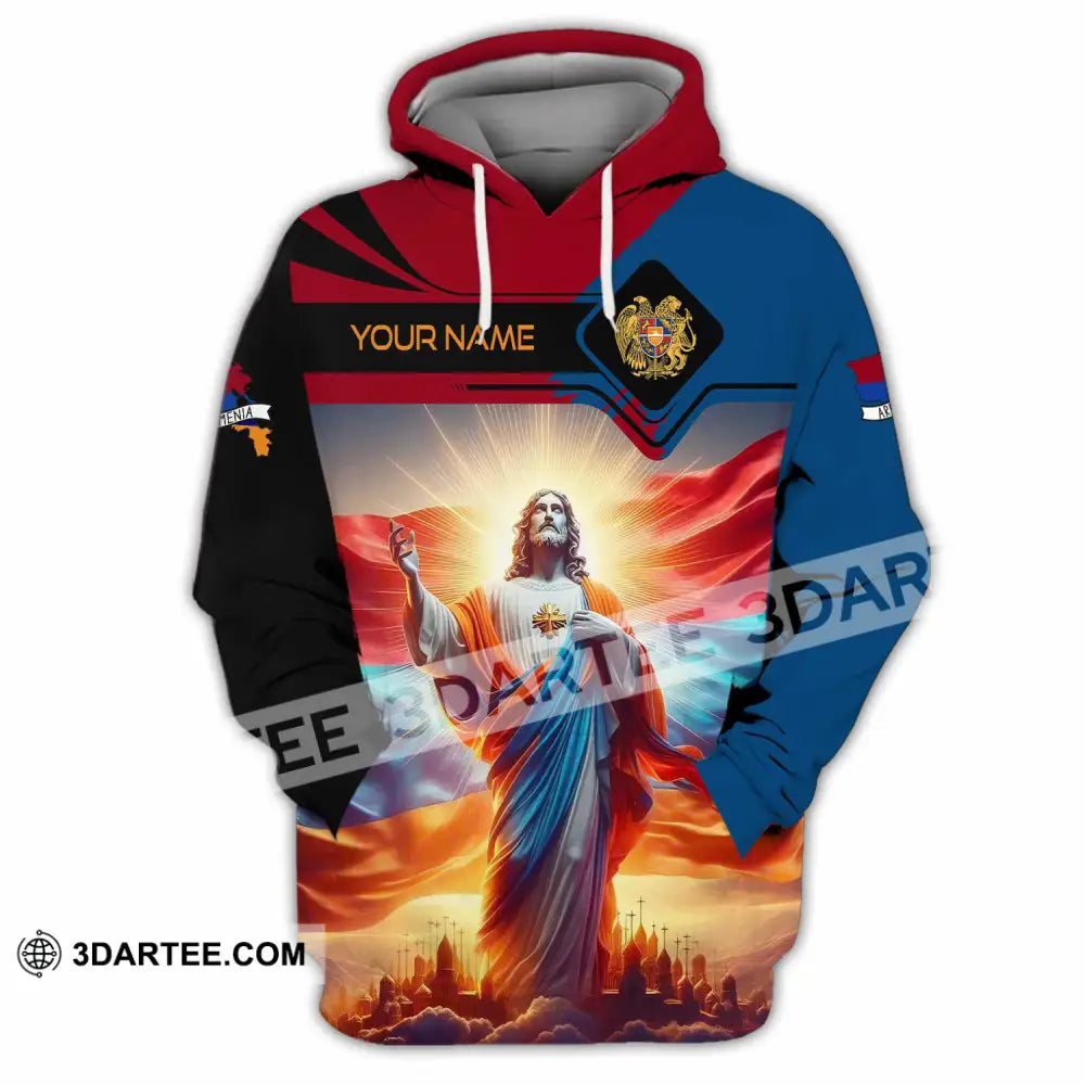 Unisex Shirt - Custom Text Shirt Jesus Armenia Hoodie / S T-shirt